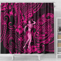 hawaii-hula-girl-shower-curtain-polynesian-pattern-pink-version