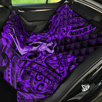 Hawaii Hula Girl Back Car Seat Cover Hibiscus Hawaii Tribal Tattoo Purple Version - Wonder Print Shop