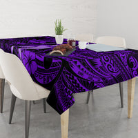 Hawaii Hula Girl Tablecloth Hibiscus Hawaii Tribal Tattoo Purple Version - Wonder Print Shop