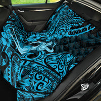 Hawaii Hula Girl Back Car Seat Cover Hibiscus Hawaii Tribal Tattoo Sky Blue Version - Wonder Print Shop