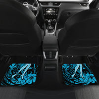 Hawaii Hula Girl Car Mats Hibiscus Hawaii Tribal Tattoo Sky Blue Version - Wonder Print Shop