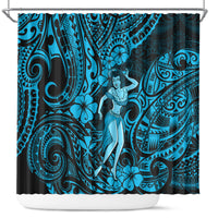hawaii-hula-girl-shower-curtain-hibiscus-hawaii-tribal-tattoo-sky-blue-version