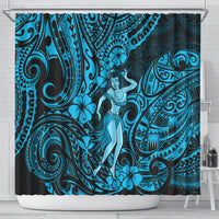 hawaii-hula-girl-shower-curtain-hibiscus-hawaii-tribal-tattoo-sky-blue-version