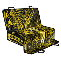 Hawaii Hula Girl Back Car Seat Cover Hibiscus Hawaii Tribal Tattoo Yellow Version - Wonder Print Shop