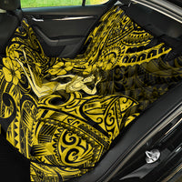 Hawaii Hula Girl Back Car Seat Cover Hibiscus Hawaii Tribal Tattoo Yellow Version - Wonder Print Shop