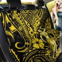 Hawaii Hula Girl Back Car Seat Cover Hibiscus Hawaii Tribal Tattoo Yellow Version - Wonder Print Shop