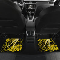 Hawaii Hula Girl Car Mats Hibiscus Hawaii Tribal Tattoo Yellow Version - Wonder Print Shop