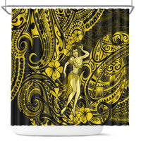 hawaii-hula-girl-shower-curtain-hibiscus-hawaii-tribal-tattoo-yellow-version