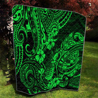 Hawaii Pineapple Quilt Paradise Flowers Pacific With Green Polynesian Tribal - Wonder Print Shop