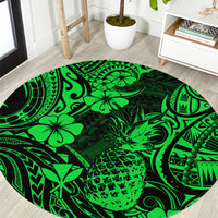 hawaii-pineapple-round-carpet-paradise-flowers-pacific-with-green-polynesian-tribal