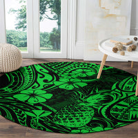 hawaii-pineapple-round-carpet-paradise-flowers-pacific-with-green-polynesian-tribal