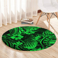 hawaii-pineapple-round-carpet-paradise-flowers-pacific-with-green-polynesian-tribal