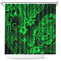 hawaii-pineapple-shower-curtain-paradise-flowers-pacific-with-green-polynesian-tribal