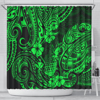 hawaii-pineapple-shower-curtain-paradise-flowers-pacific-with-green-polynesian-tribal