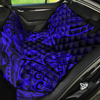 Hawaii Pineapple Back Car Seat Cover Paradise Flowers Pacific With Navy Blue Polynesian Tribal - Wonder Print Shop