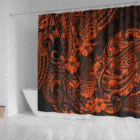 hawaii-pineapple-shower-curtain-paradise-flowers-pacific-with-orange-polynesian-tribal