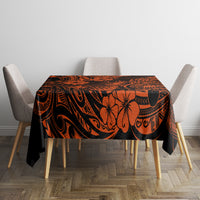 Hawaii Pineapple Tablecloth Paradise Flowers Pacific With Orange Polynesian Tribal - Wonder Print Shop