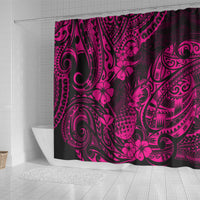 hawaii-pineapple-shower-curtain-paradise-flowers-pacific-with-pink-polynesian-tribal