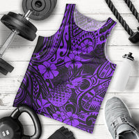 Hawaii Pineapple Men Tank Top Polynesian Pattern Purple Version - Wonder Print Shop