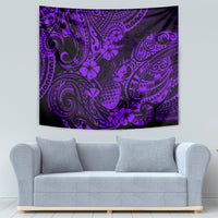 Hawaii Pineapple Tapestry Polynesian Pattern Purple Version - Wonder Print Shop