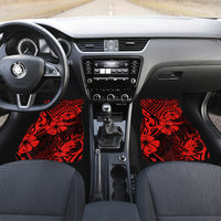 Hawaii Pineapple Car Mats Polynesian Pattern Red Version - Wonder Print Shop