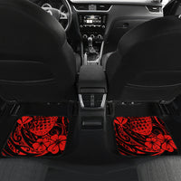 Hawaii Pineapple Car Mats Polynesian Pattern Red Version - Wonder Print Shop