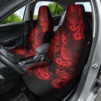 Hawaii Pineapple Car Seat Cover Polynesian Pattern Red Version - Wonder Print Shop