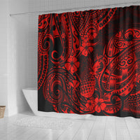hawaii-pineapple-shower-curtain-polynesian-pattern-red-version