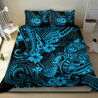 Hawaii Pineapple Bedding Set Polynesian Pattern Sky Blue Version - Wonder Print Shop