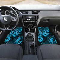 Hawaii Pineapple Car Mats Polynesian Pattern Sky Blue Version - Wonder Print Shop