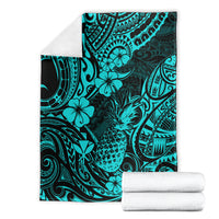 hawaii-pineapple-blanket-polynesian-pattern-turquoise-version