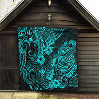 Hawaii Pineapple Quilt Polynesian Pattern Turquoise Version - Wonder Print Shop