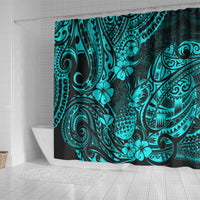 hawaii-pineapple-shower-curtain-polynesian-pattern-turquoise-version