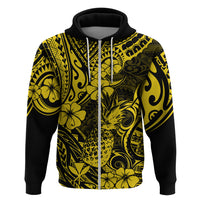 Hawaii Pineapple Hoodie Polynesian Pattern Yellow Version - Wonder Print Shop