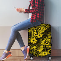 Hawaii Pineapple Luggage Cover Polynesian Pattern Yellow Version - Wonder Print Shop