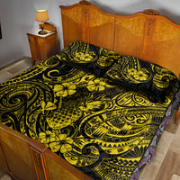 Hawaii Pineapple Quilt Bed Set Polynesian Pattern Yellow Version - Wonder Print Shop