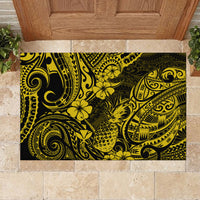 Hawaii Pineapple Rubber Doormat Polynesian Pattern Yellow Version - Wonder Print Shop