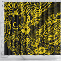 hawaii-pineapple-shower-curtain-polynesian-pattern-yellow-version