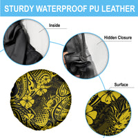 Hawaii Pineapple Spare Tire Cover Polynesian Pattern Yellow Version - Wonder Print Shop