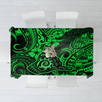 Hawaii Shaka Sign Tablecloth With Polynesian Hibiscus Green Unique - Wonder Print Shop