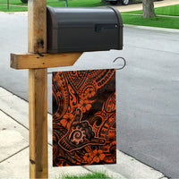 Hawaii Shaka Sign Garden Flag With Polynesian Hibiscus Orange Unique - Wonder Print Shop