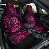 Hawaii Shaka Sign Car Seat Cover With Polynesian Hibiscus Pink Unique - Wonder Print Shop