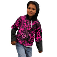 Hawaii Shaka Sign Kid Hoodie With Polynesian Hibiscus Pink Unique - Wonder Print Shop