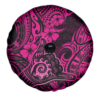 Hawaii Shaka Sign Spare Tire Cover With Polynesian Hibiscus Pink Unique - Wonder Print Shop