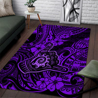 Hawaii Shaka Sign Area Rug Polynesian Pattern Purple Version - Wonder Print Shop