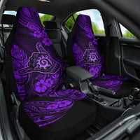 Hawaii Shaka Sign Car Seat Cover Polynesian Pattern Purple Version - Wonder Print Shop