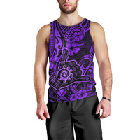 Hawaii Shaka Sign Men Tank Top Polynesian Pattern Purple Version - Wonder Print Shop