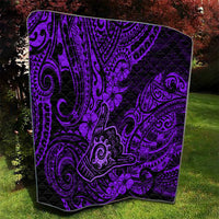 Hawaii Shaka Sign Quilt Polynesian Pattern Purple Version - Wonder Print Shop