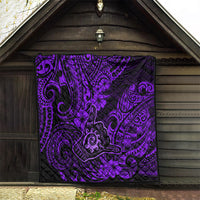 Hawaii Shaka Sign Quilt Polynesian Pattern Purple Version - Wonder Print Shop