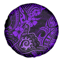 Hawaii Shaka Sign Spare Tire Cover Polynesian Pattern Purple Version - Wonder Print Shop